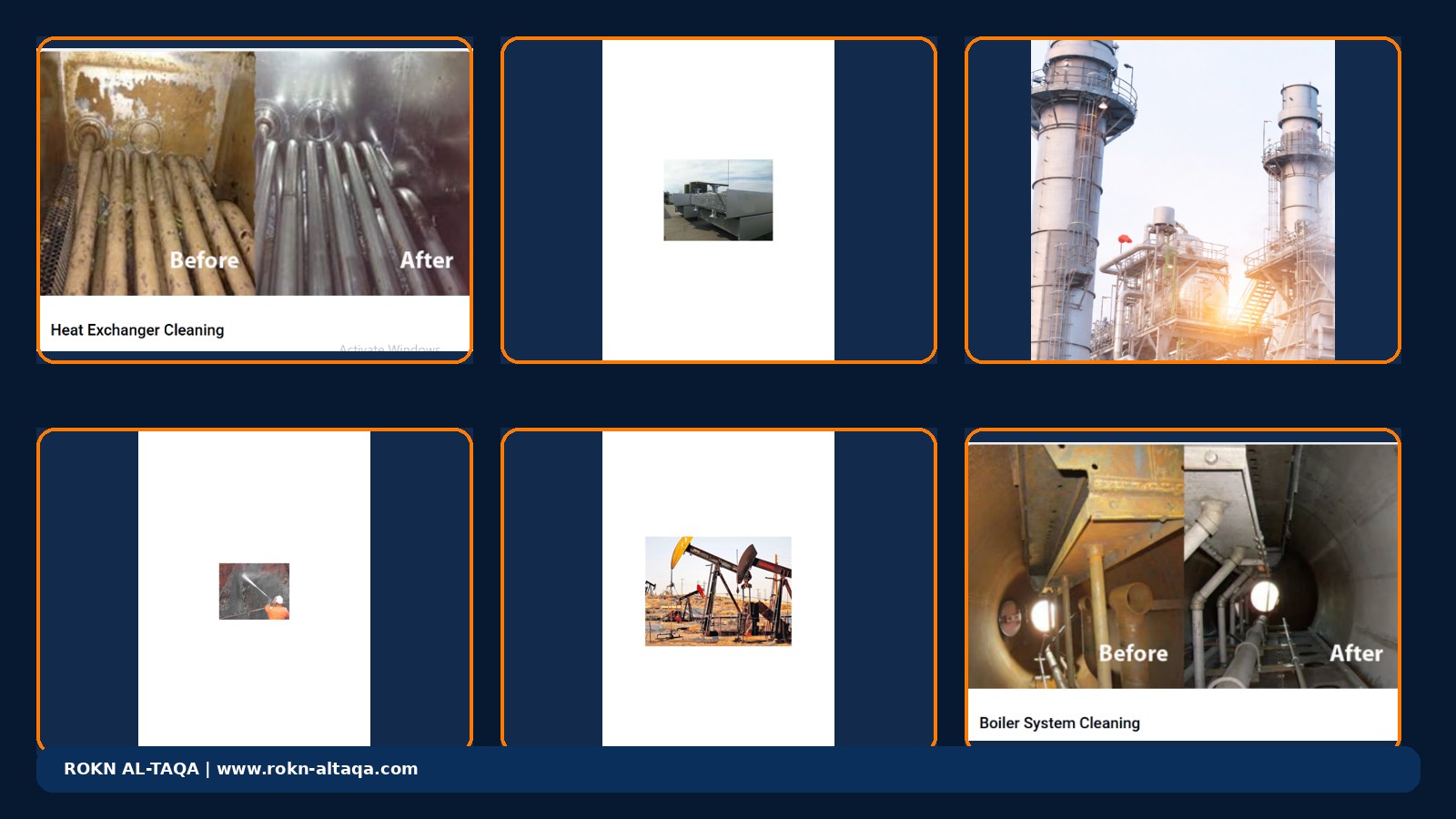 tank water jet blasting collage